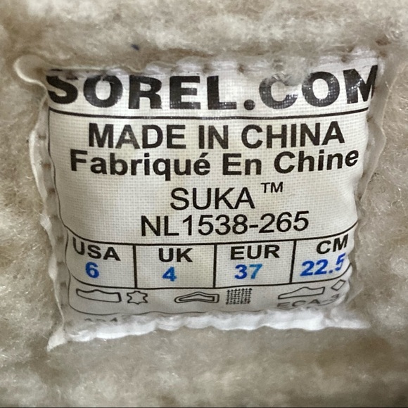 Sorel tan suede fur lining winter snow boots - Picture 8 of 8